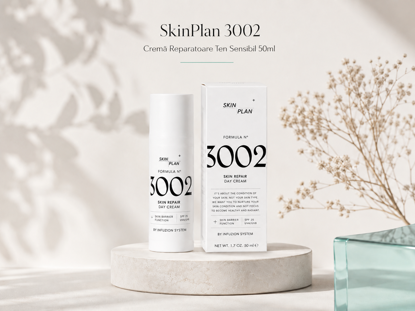 SkinPlan 3002 – Cremă Reparatoare Ten Sensibil 50ml